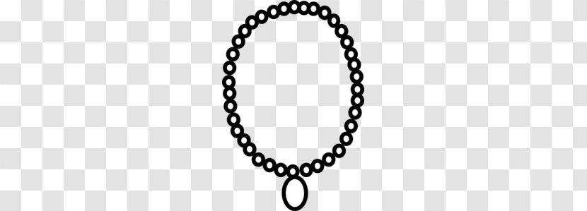 Necklace Pendant Pearl Clip Art - Gold - Black Cliparts Transparent PNG