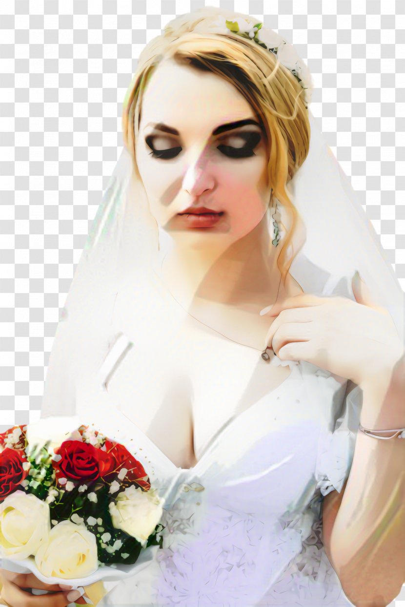 Wedding Flower Background - Veil - Eyelash Long Hair Transparent PNG