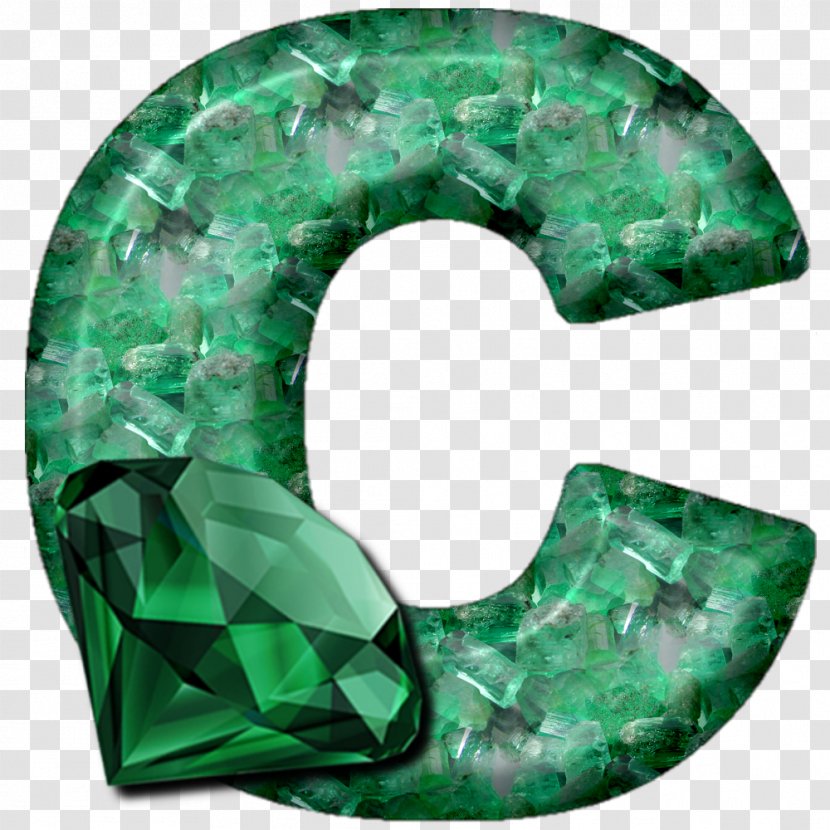 Emerald Alphabet - Gemstone Transparent PNG