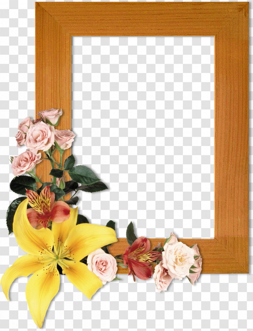 Wednesday Blog Clip Art - Flower Bouquet - Wood Frame Transparent PNG
