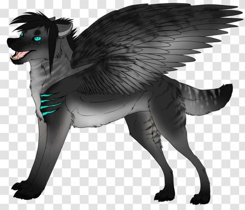 Dog Artist Canidae DeviantArt - Work Of Art - Winged Wolf Drawings Pc Transparent PNG