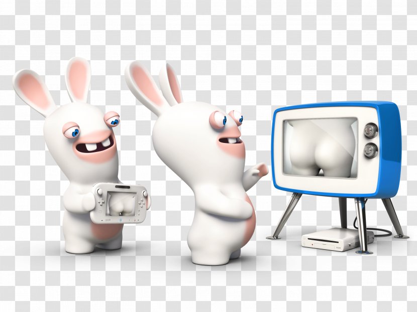 Wii U Rabbids Land Rayman Raving Rabbids: TV Party - Rabbit Transparent PNG