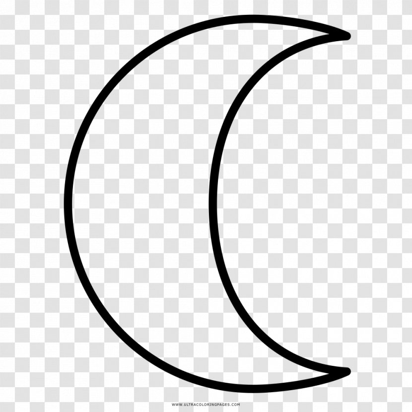 Crescent Line Art Circle White Clip Transparent PNG