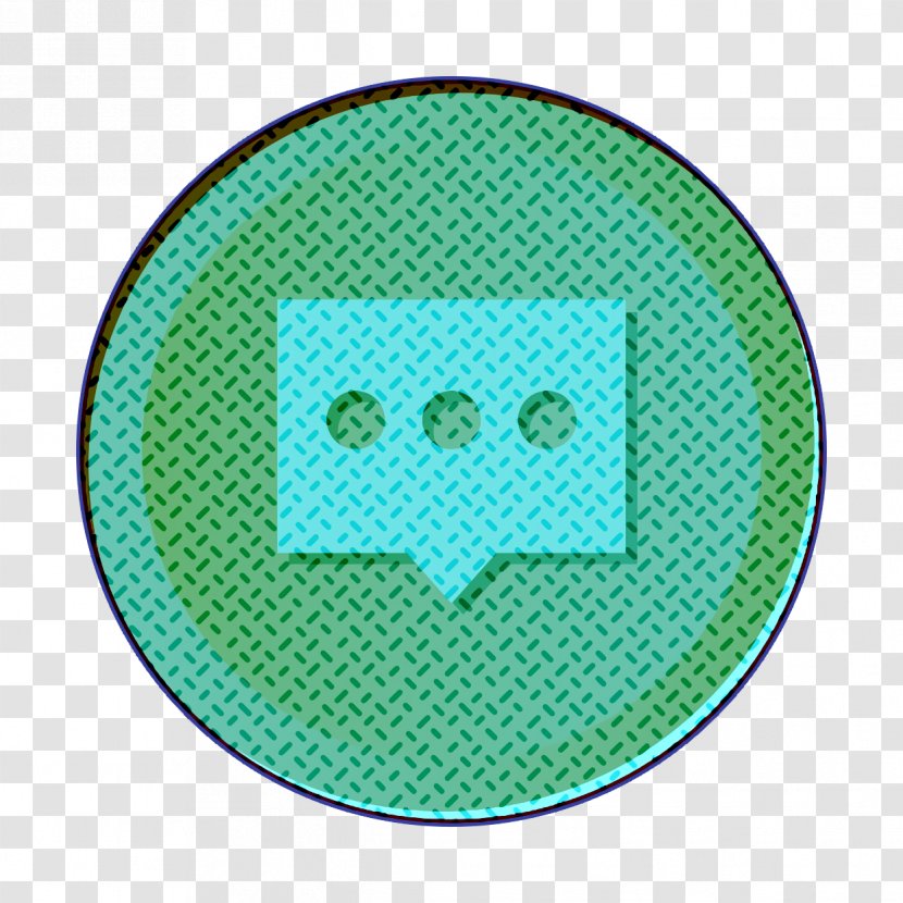 Bubble Icon Comment Message - Teal - Smile Plate Transparent PNG