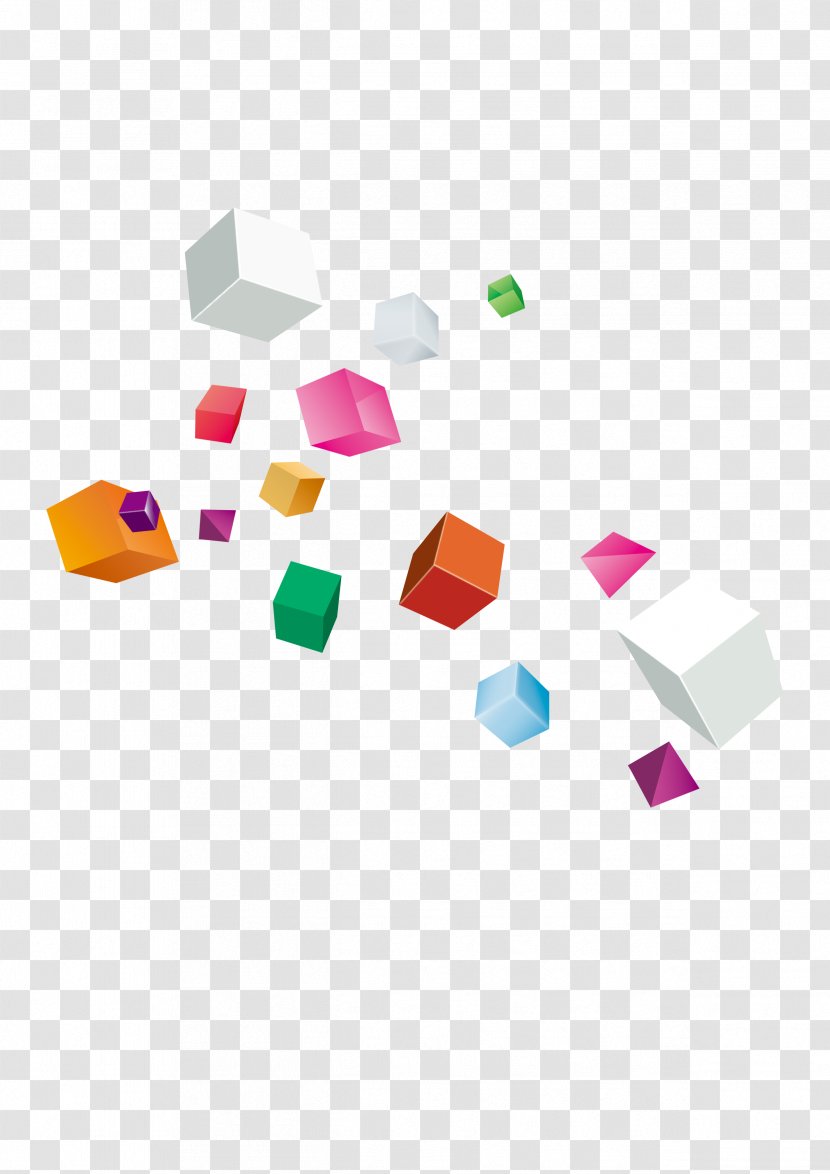 Colorful Cube - Point - Floating Transparent PNG