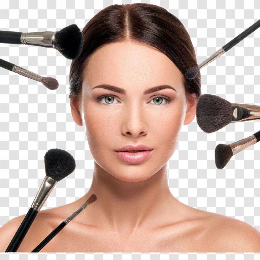 Cosmetics Make-up Artist Model Makeup Brush - Face Transparent PNG