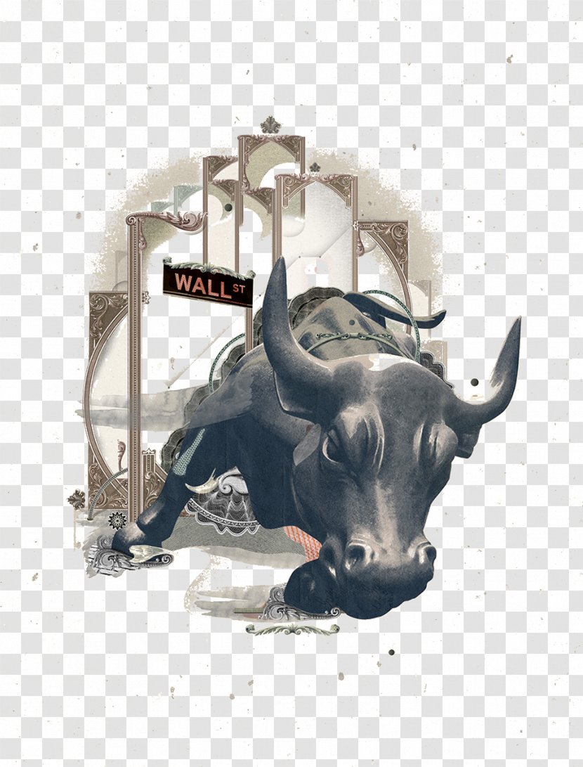 Charging Bull Graphic Design Poster - Designer - Black Pattern Transparent PNG