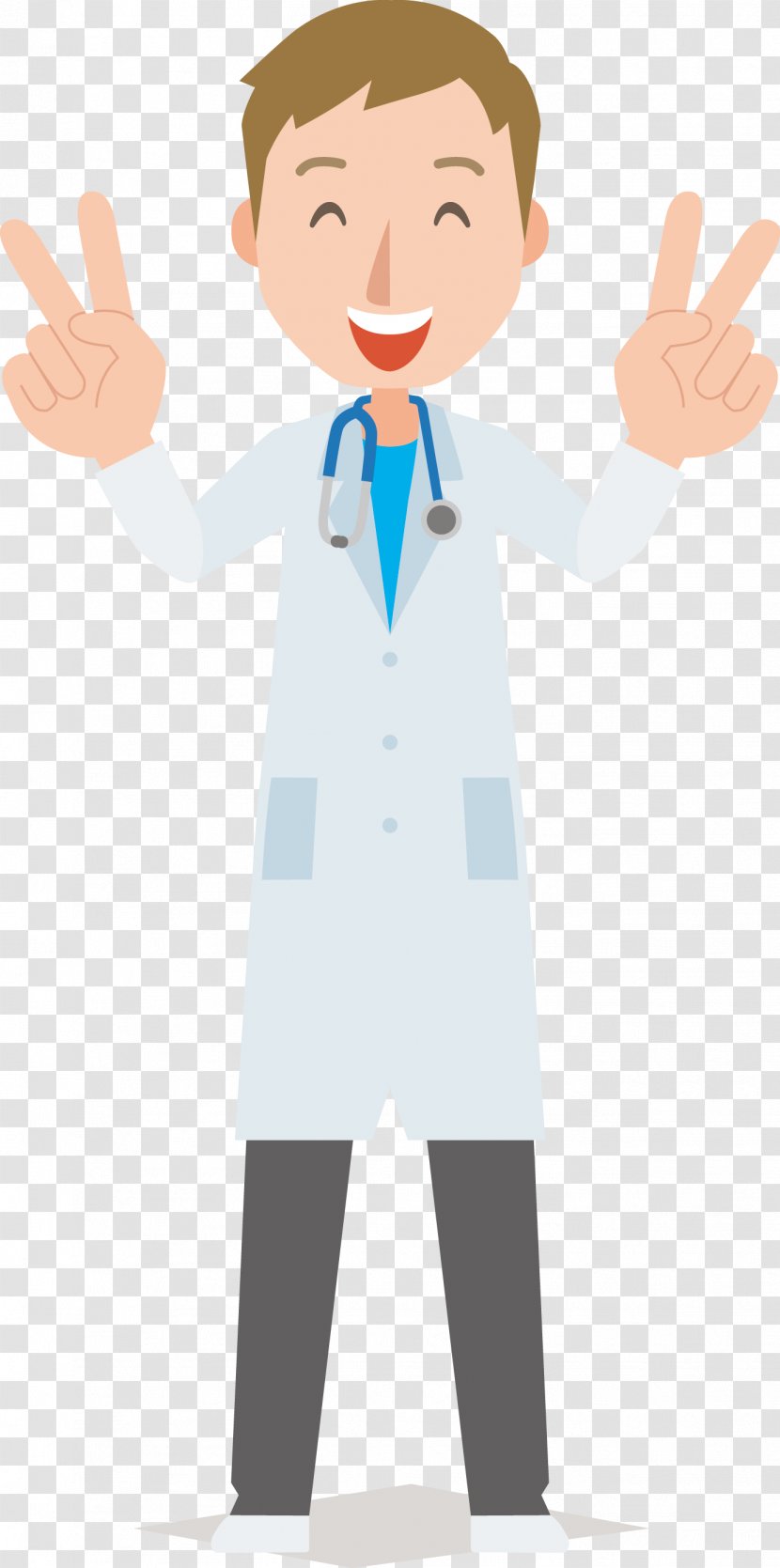 Smile Physician Illustration - Cartoon - Smiling Male Doctor Transparent PNG