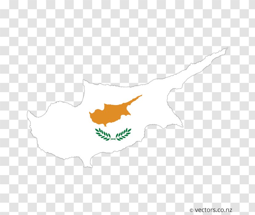 Flag Of Cyprus Map - Wing Transparent PNG