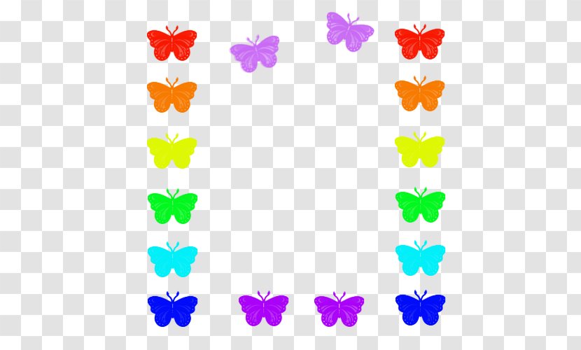 Butterfly Clip Art - Symmetry - Colorful Border Transparent PNG