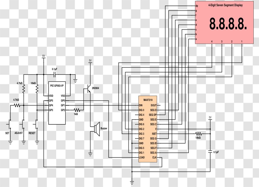 Timer Electronic Circuit Countdown Schematic Diagram - Floor Plan - Design Transparent PNG