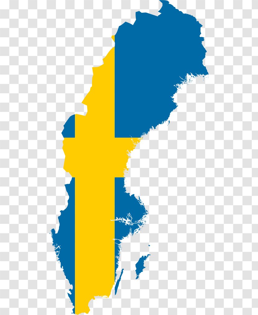 Flag Of Sweden Union Between And Norway Map - Blue Transparent PNG