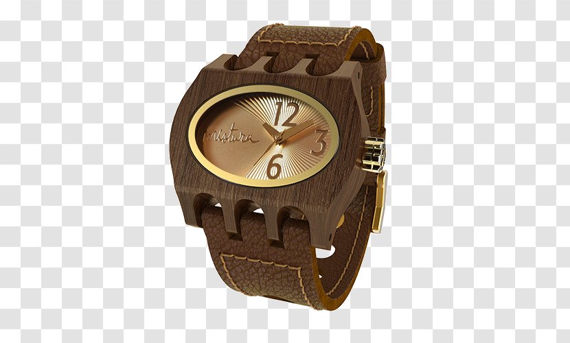 Watch Strap Clothing Accessories Clock - Belt - Brown Wood Transparent PNG