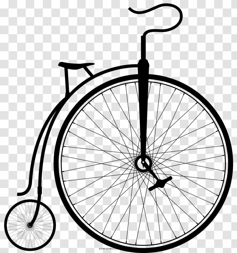 Bicycle Wheels Frames Tires Penny-farthing Road - Area Transparent PNG