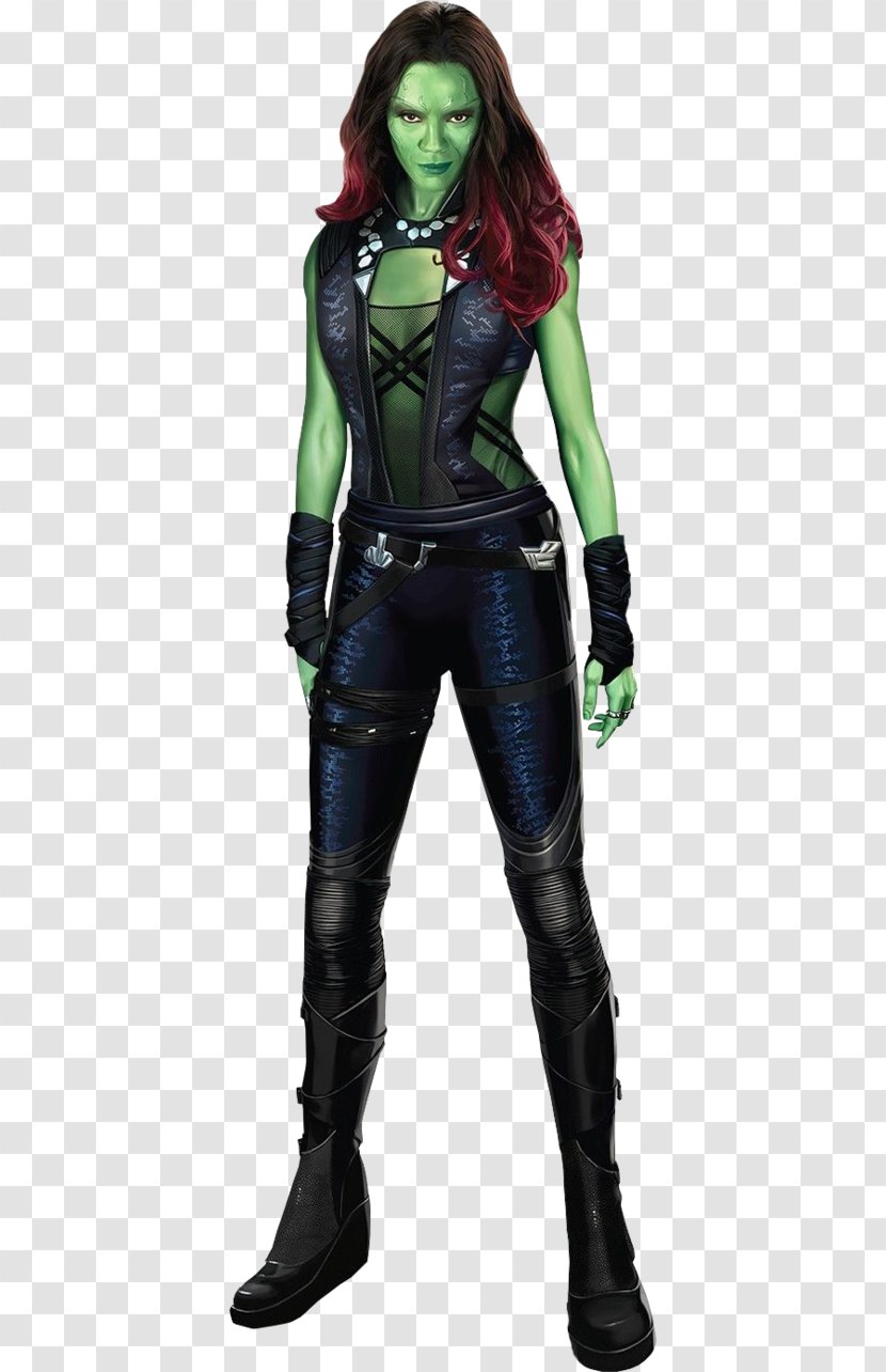 Zoe Saldana Gamora Guardians Of The Galaxy Star-Lord Costume - Watercolor - Ladies Parking Wars Transparent PNG