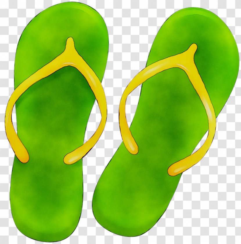Flip-flops Green Shoe Product Design - Sandal - Yellow Transparent PNG