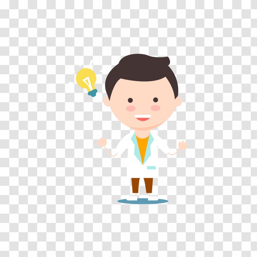 Scientist Euclidean Vector Computer File - Heart - Male And Light Bulb Transparent PNG