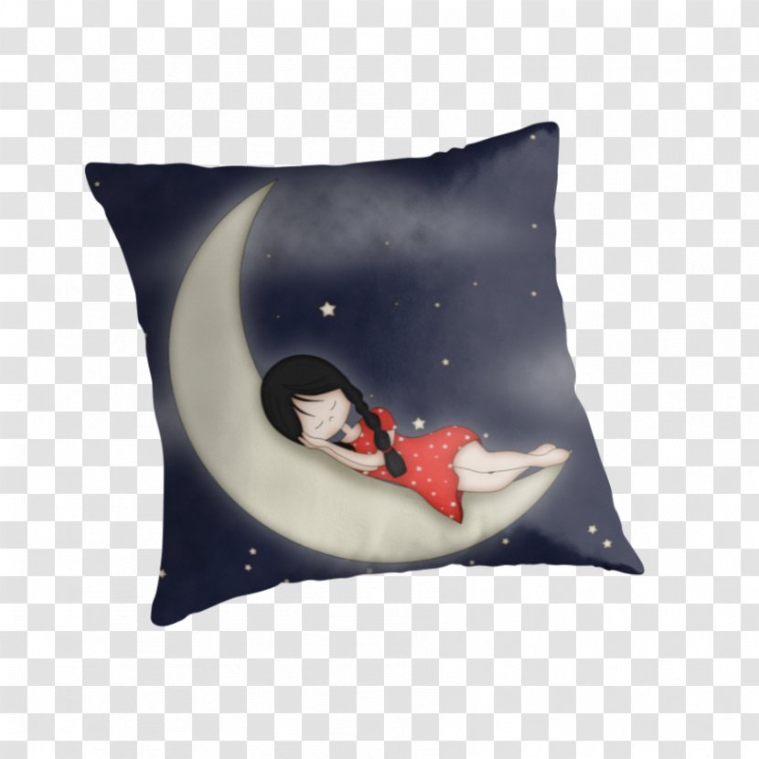 Cushion Throw Pillows Douchegordijn Moon - Watercolor - Pillow Transparent PNG