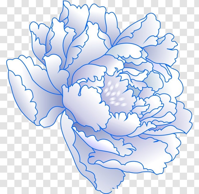 Floral Design Flower Pattern - Blue - Peony Transparent PNG