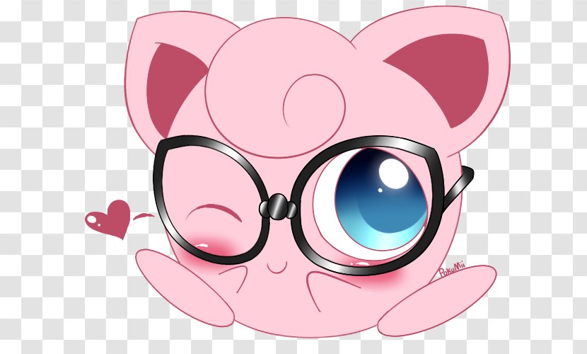 Jigglypuff Wigglytuff Pokémon Trading Card Game Igglybuff - Watercolor - Glasses Transparent PNG