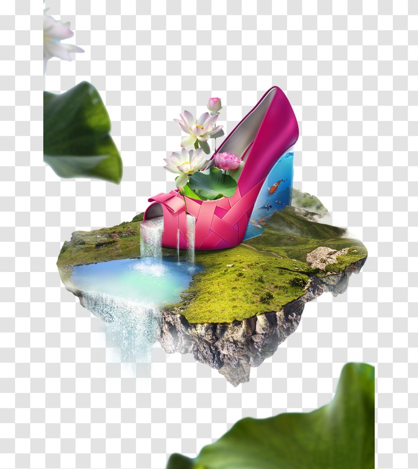 High-definition Television Designer - Plant - HD Waterfall And High Heels Transparent PNG