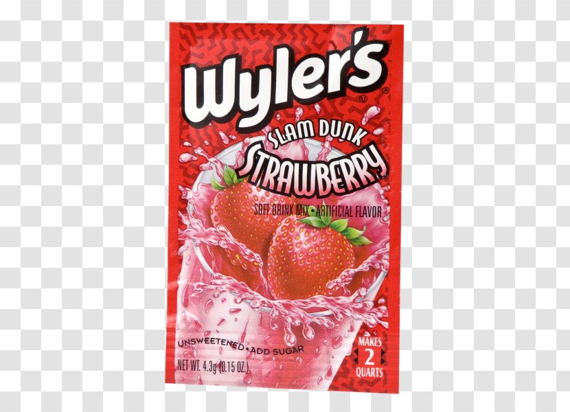 Strawberry Fizzy Drinks Wyler's Flavor Soft Drink Mix - Strawberries Transparent PNG