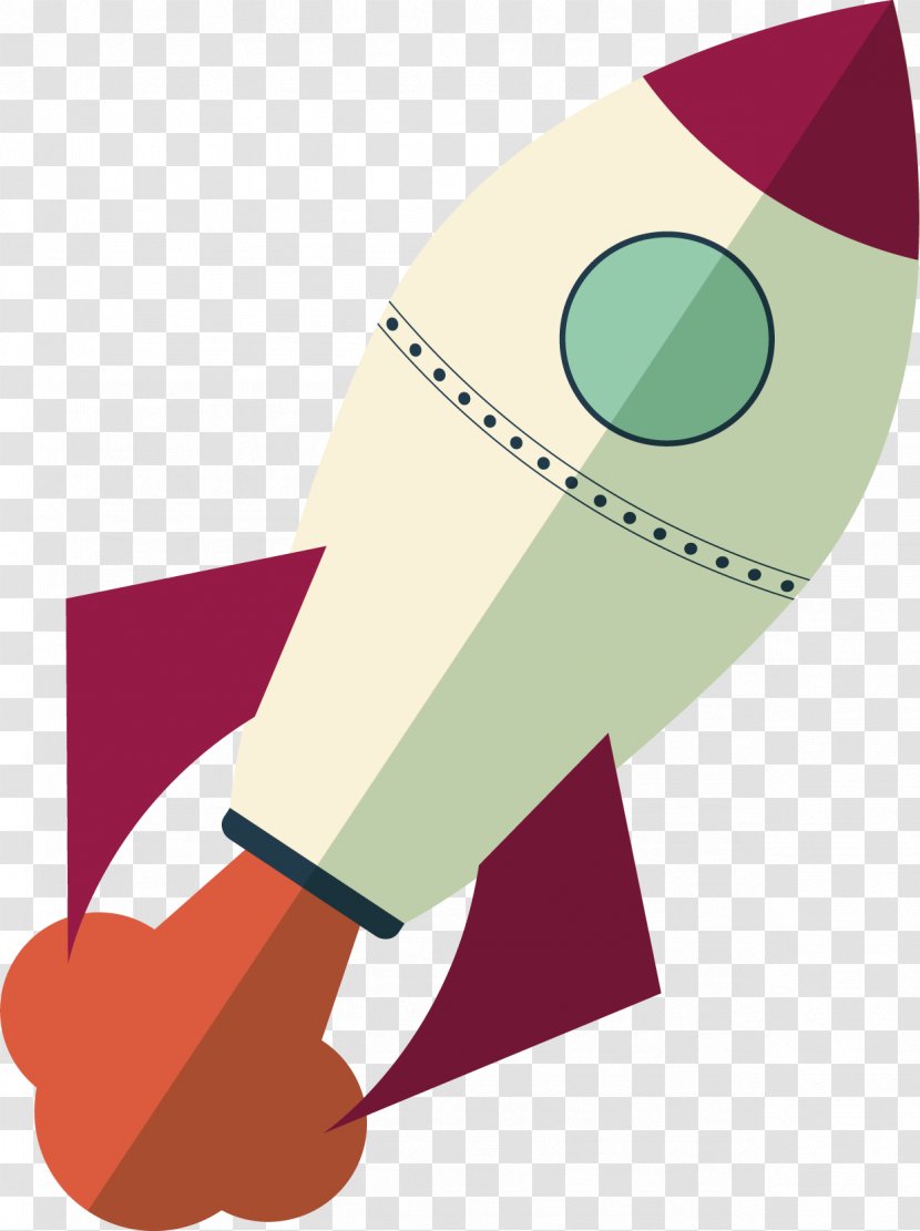 Two Rocket Spacecraft Cartoon - Rose Transparent PNG