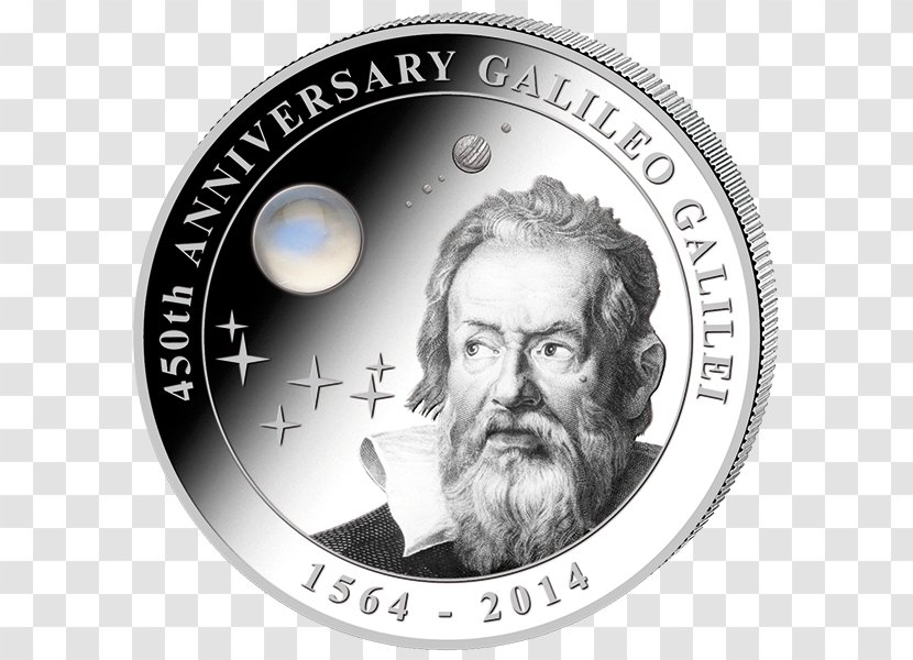 Galileo Galilei Silver Coin Cook Islands - History Transparent PNG