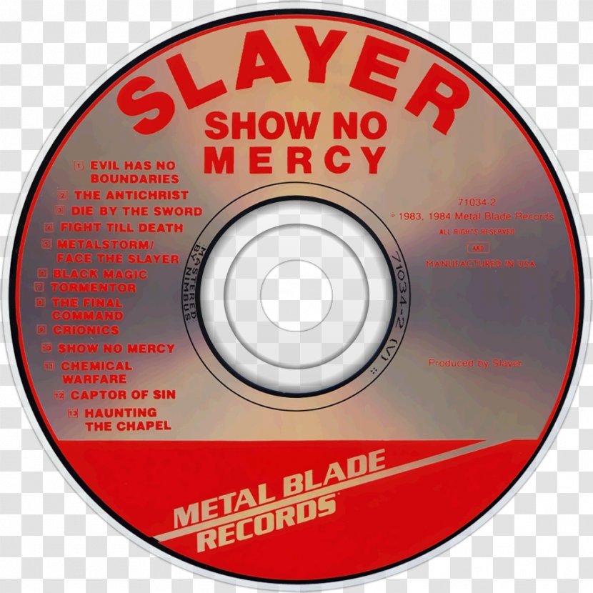 Compact Disc Show No Mercy Slayer Thrash Metal Blade Records - Silhouette - Repentless Transparent PNG