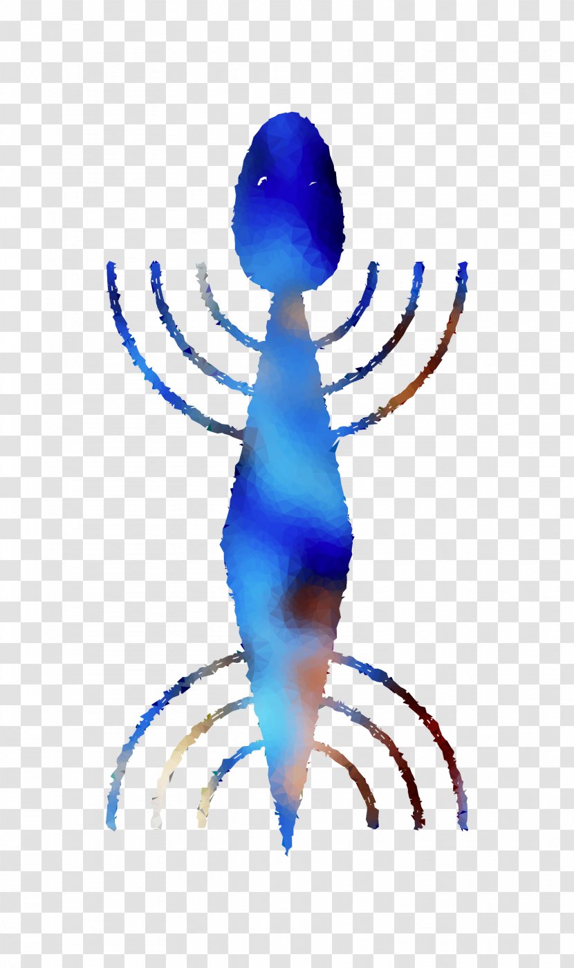 Insect Clip Art Cobalt Blue Line Transparent PNG