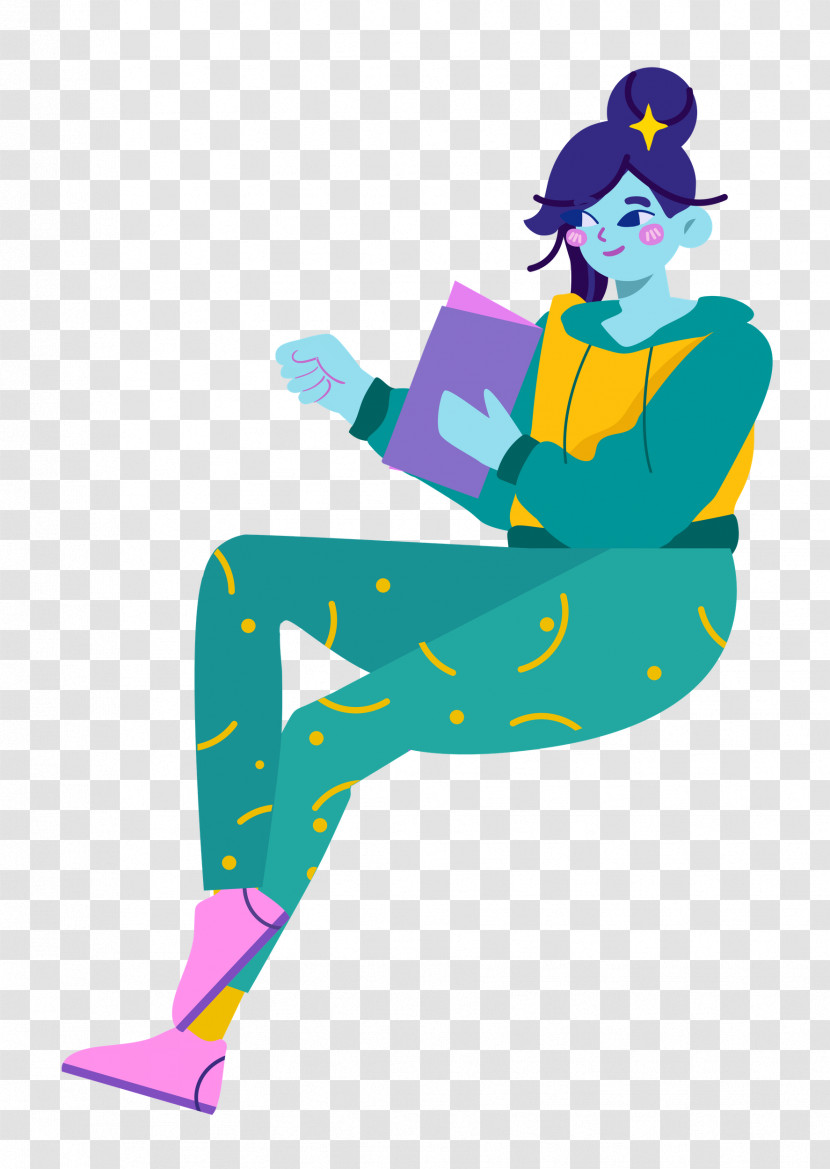 Sitting Girl Lady Transparent PNG