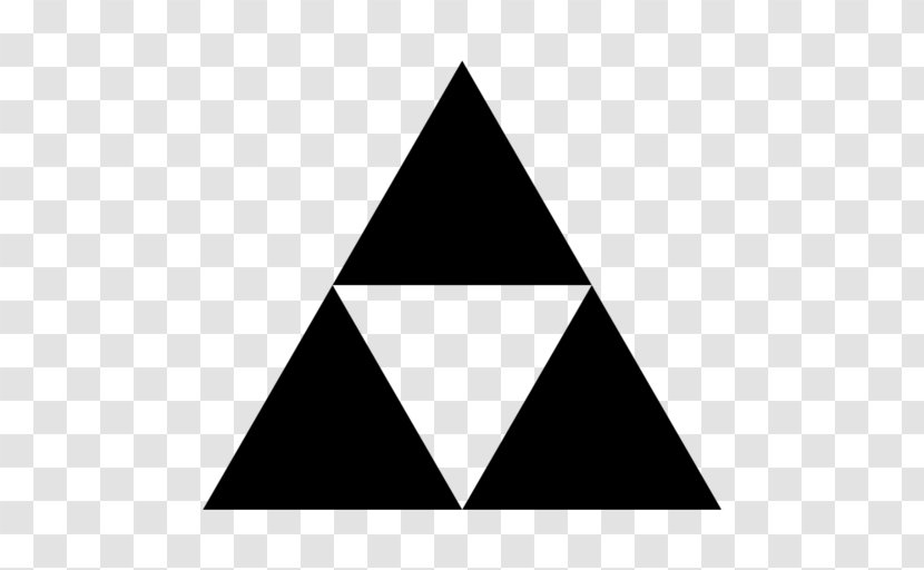 The Legend Of Zelda: Tri Force Heroes Four Swords Adventures Triforce Logo Decal - Black - Symbol Transparent PNG