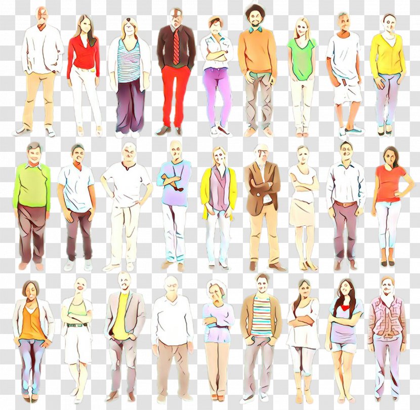 People Standing Fashion Design Human Fun - Style Transparent PNG