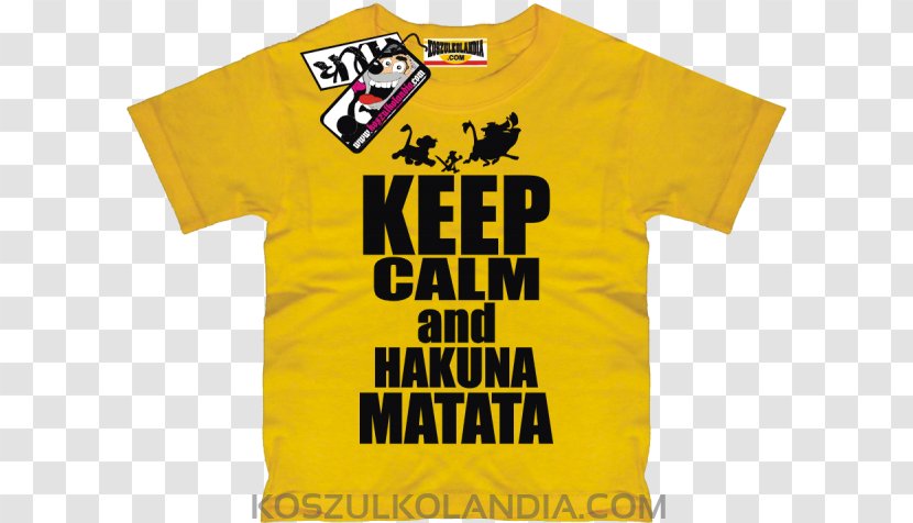 T-shirt Top Sleeve Yellow - Blue - Hakuna Matata Transparent PNG