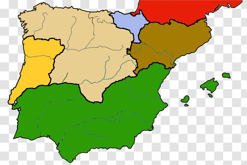 Middle Ages Braga Al-Andalus Map Kingdom Of Navarre - Ecoregion Transparent PNG