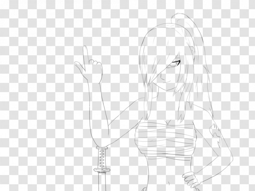 Thumb Human Hair Color Finger Sketch - Tree - Fairy Tail Erza Transparent PNG