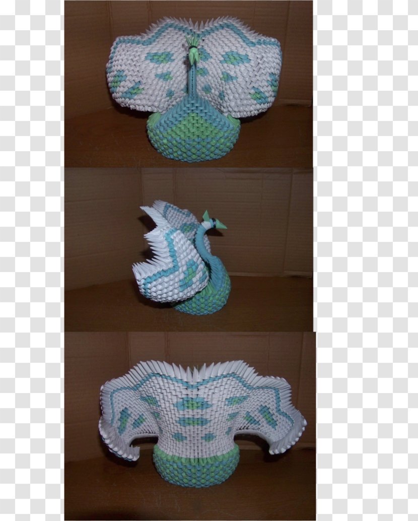 Origami Pixel Art Crochet Pattern - Green Transparent PNG