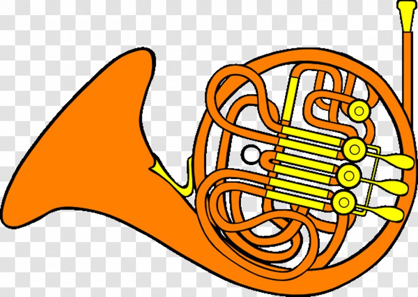 French Horn Drawing Clip Art - Tree - Yellow Trumpet Transparent PNG