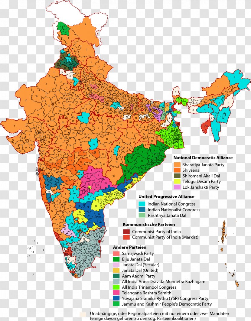Indian General Election, 2014 Vector Map Clip Art - Narendra Modi Transparent PNG