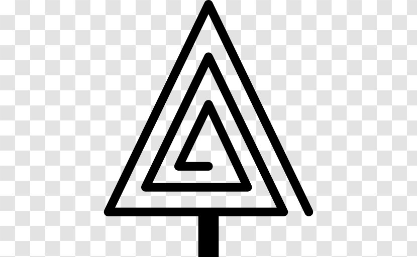 Spiral Triangle Shape Tree Symbol - Brand Transparent PNG