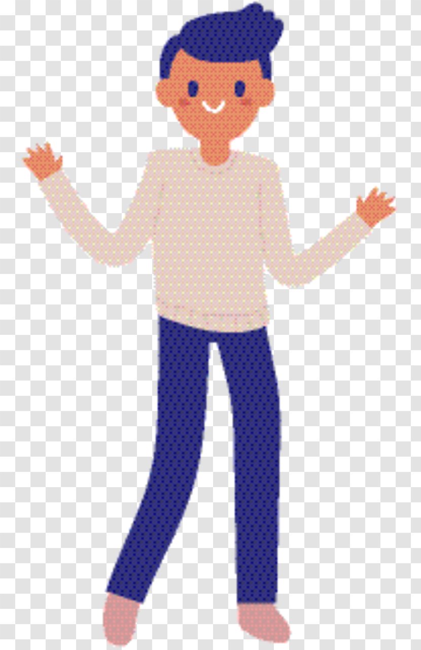 Boy Cartoon - Standing - Thumb Gesture Transparent PNG