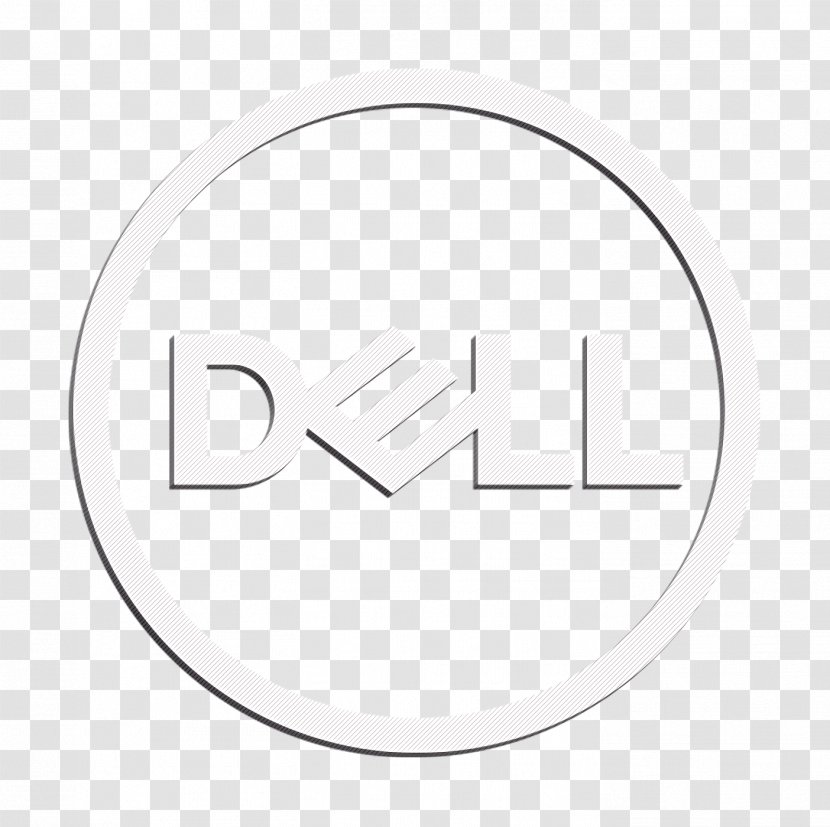 Dell Icon - Text - Emblem Blackandwhite Transparent PNG