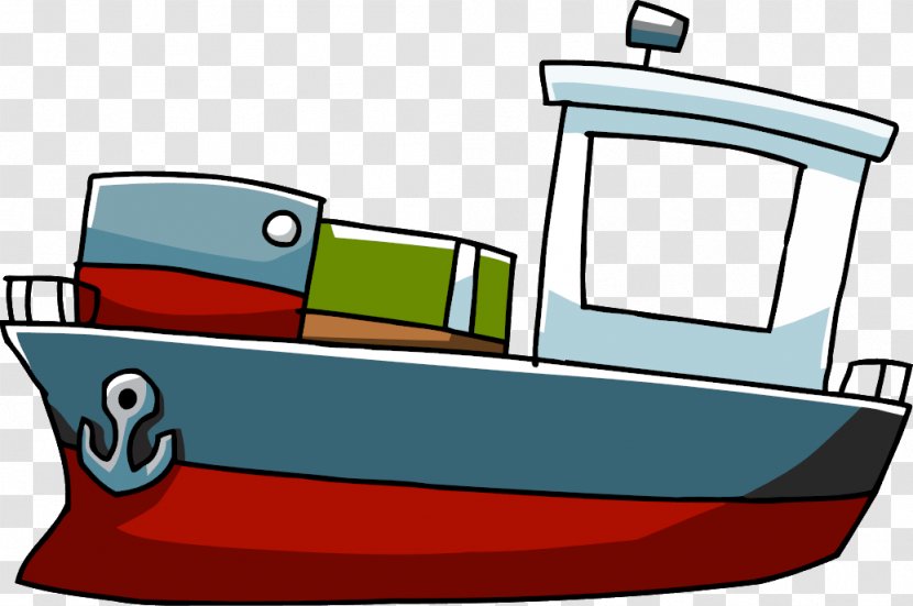 Scribblenauts Cargo Ship Boat - Watercraft Transparent PNG