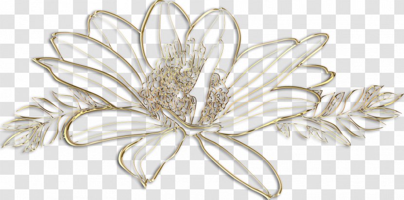 Jewellery Clothing Accessories Cut Flowers Silver - Hair Accessory - Gold Lace Transparent PNG