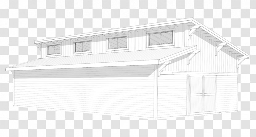 Architecture House Plan Drawing - Property - Barn Garage Breezeway Transparent PNG