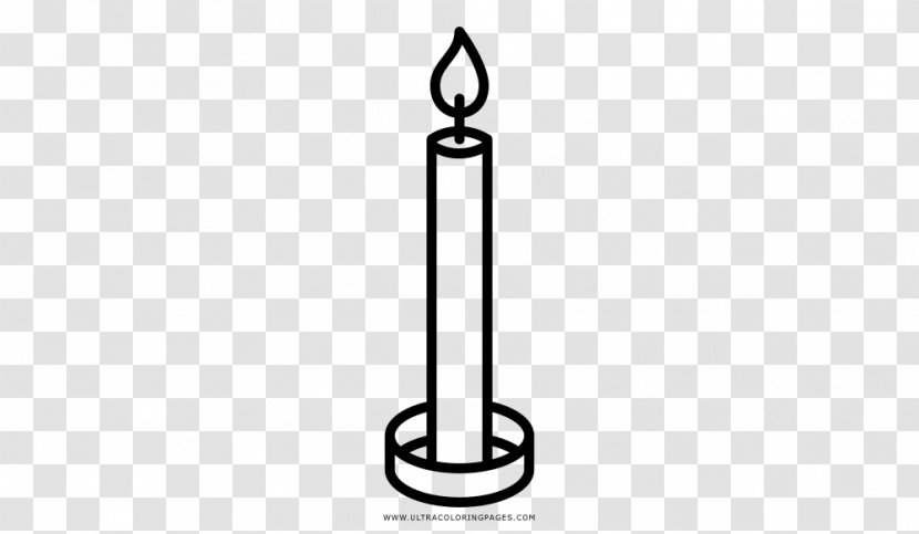 Drawing Coloring Book Candle Black And White Transparent PNG