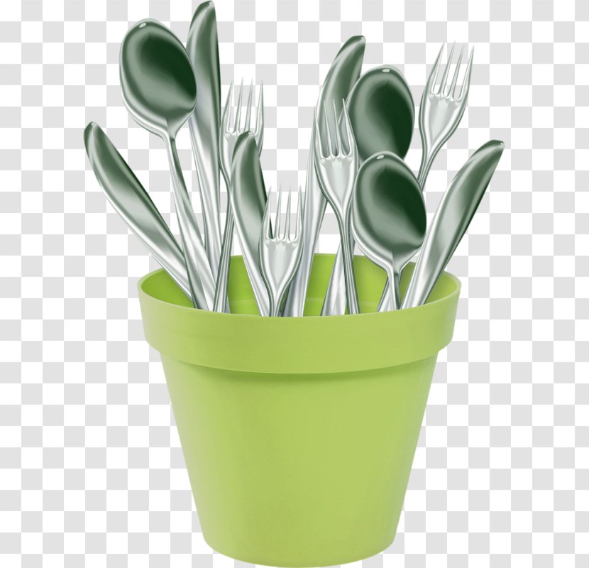Fork Spoon Green - Plant Transparent PNG