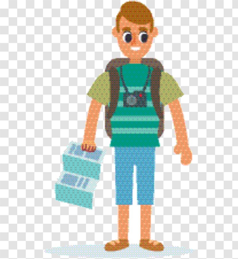 Travel Girl - Cartoon - Action Figure Toy Transparent PNG