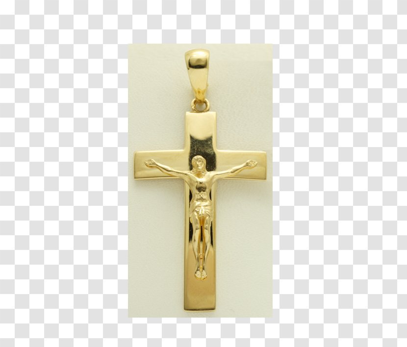 Crucifix Brass 01504 Gold - Metal Transparent PNG