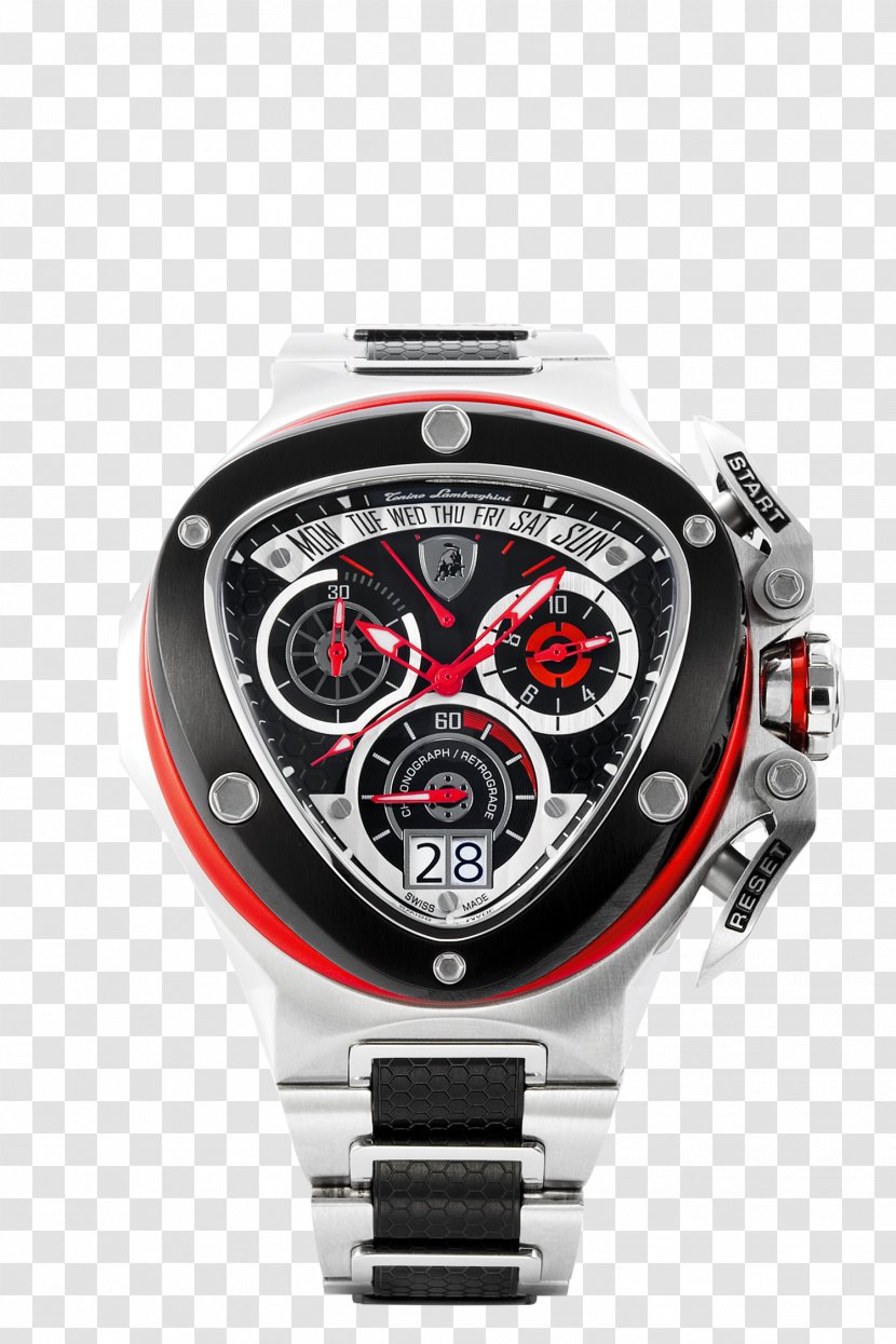 LG Watch Style Lamborghini Chronograph Strap - Metal Transparent PNG